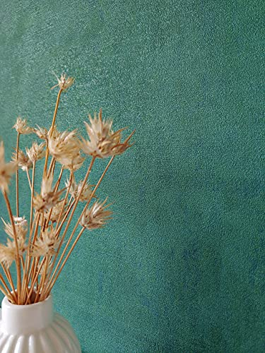 NEWROOM Tapete Grün Vliestapete Einfarbig - Unitapete Uni Beton-Optik Struktur Modern Industrial Betontapete inkl. Tapezier-Ratgeber