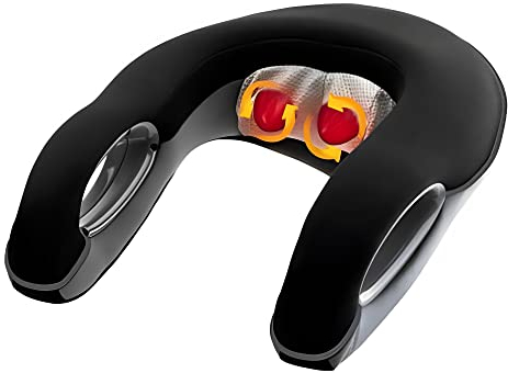 Eurotel Shiatsu-Massagegerät Infrarot – Muskelentspannung, Nackenschmerzen Linderung – 2 Griffe zur Intensitätskontrolle