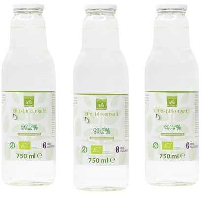 Benessence - Linfa di Betulla Biologica - Azione Detox e Drenante - 3 bottiglie da 750ml