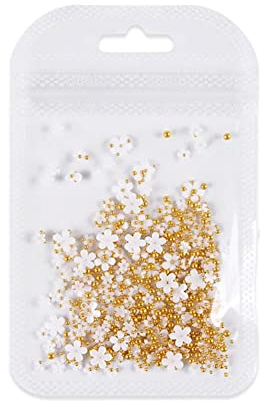 XUEJIAN Acryl Kristall 3D Blume Perlen Nagel Strass Nail Art Dekoration Nette gemischte Größe Maniküre DIY Maniküre Werkzeug Zubehör