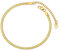 FOCALOOK Bracelet Pied Femme Plaqué Or 22cm Chaîne de Cheville à Maille Serpent Plat 3mm