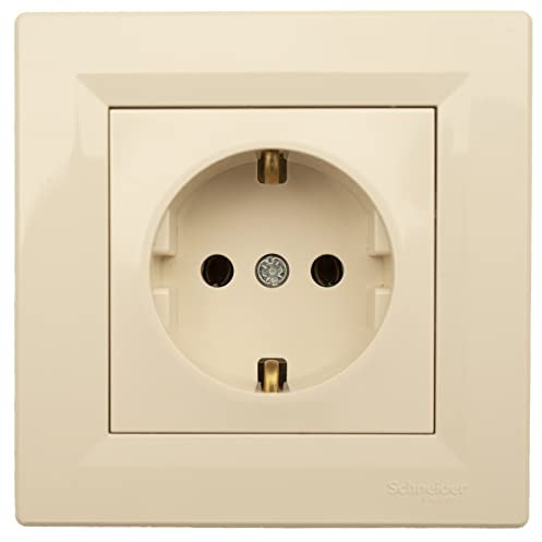 Enchufe Schneider Asfora Creme CE, DVE EPH2900123