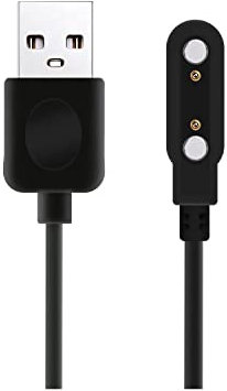MIYIYQP Smart Watch Charger Cable,Universal Magnetic Suction USB Smartwatch/Fitness Tracker Charging Cable 2 Pin Cord, Charger Contact pin spacing 7.62 mm, black
