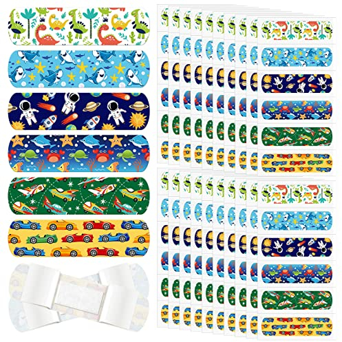 6 Stile Kinderpflaster Selbstklebende Flexible Bunte Kinder Cartoon Bandagen Wasserdicht Atmungsaktive Bandagen Schützen Schrammen und Schnitte für Mädchen Jungen Kinder (120)