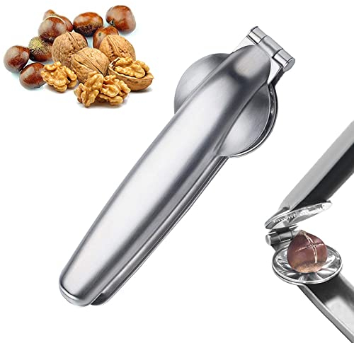 FANNITE Alicates Castañas, Abridor Castañas Acero Inoxidable, CascanuecesPinzas para Castañas, Pinza Castaña, Cortador Cáscara Castaña, Cascanueces Inoxidable Clip Nuez, Abridor Castañas Sheller
