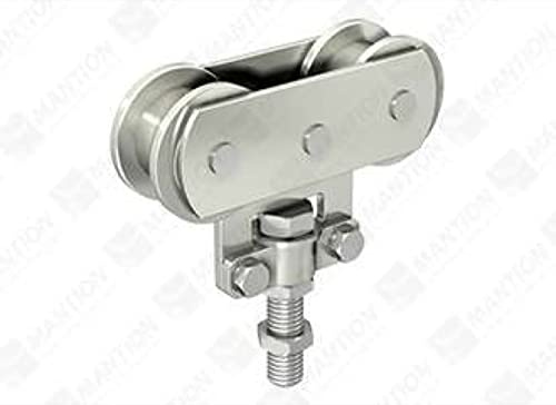 MANTION SA Monture Fixation sur Chant 2 Galets en Acier-Vis d'accrochage M10-Capacité/Porte : 80kg-235A