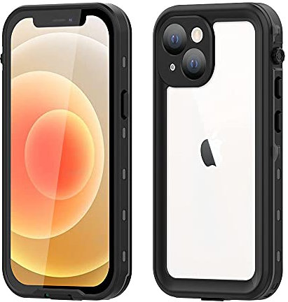 ZOETEC for iPhone 13 Mini Waterproof Case, 360 Full Sealed with Built-in Screen Protector Shockproof Dustproof Clear Case 5.4 inch (Black)