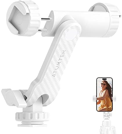 ATUMTEK Handy Adapter für stativ, Smartphone Stativ Adapter mit 2 Kaltschuh und 1/4 Zoll Gewinde, 360° und 180° drehbare handyhalterung,Handy Halterung für Kamera Halterung for iPhone,Samsung,Google