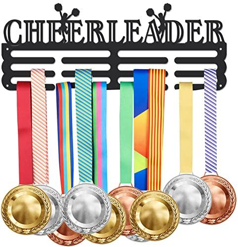 SUPERDANT Cheerleader Medaillen Haken Preis Display Halter An Der Wand Montierte Medaillen Präsentationsständer Für Band Lanyard Medaillen Wandaufbewahrung Für Medaillen Cheerleader Die 60 Medaillen