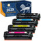 ColorKing 203X Kompatible für HP M281fdw Toner für HP 203X Toner HP Color Laserjet Pro MFP M281fdw Toner M254dw M281fdn M280nw M281cdw M254nw M254dn M281 M254 203A CF540X (Schwarz Cyan Gelb Magenta)