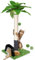 Masthome Griffoir pour Chats, 75 Cm Poteau Griffoir Chat, Colonne en Sisal Naturel et Base de Couverture en Moquette Douce avec Boule Suspendue, Griffoir pour Chats de Tous âGes - Vert