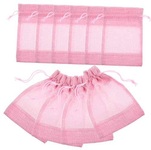 Zerodeko 10 STK Schmuck-aufbewahrungsbeutel Mit Kordelzug Beutelbeutel Mit Kordelzug Leere Beutel Taschen Für Partygeschenke Organza-bonbontüten Kleine Leinen- Gewürzbeutel Nähen Reisen