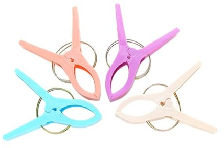 Cabilock 4piezas Pinzas De Playa Soporte Colchas Sillas Toalla Tumbonas Piscina Colores Aleatorios