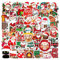 YONEEKSS 100PCS Christmas Stickers - Xmas Vinyl, Self-Adhesive Paper Scrapbook Stickers for Window Doors, Water Bottle, Scrapbook, Notebook
