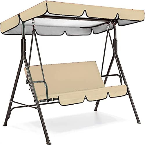Outdoor-Terrassenschaukel-Abdeckungs-Set, wasserdicht, 210D-Oxford-Gewebe, Sonnenschutz, winddicht, Anti-UV-Hängematte, Baldachin-Set, Dunkelblau (190 x 124 x 15 cm)