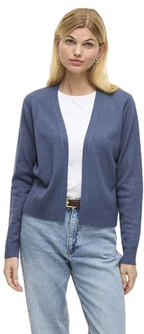 Vila Damen Viril Short L/S Knit Cardigan-noos Strickjacke, Vintage Indigo,S