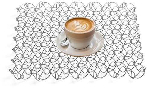 Topfuntersetzer Aus Metall Für Heiße Gerichte Hohles Spiraldrahttrivet Spiraltopfuntersetzer Heiße Topfhalter Schüsselmatte Topfgitter Untersatz Outdoor-Geschirrmatte Hitzebeständig Verbrühungsschutz