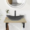 YU YUSING Ensemble de Meubles de Salle de Bain avec Lavabo 60cm, Plan de Toilette Suspendu Sous Lavabo, Etagère Mural Ouverte 2 Porte-serviettes, Support Vasque, Vasque à Poser, Robinets(Noir et Vert)