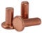 100PCS GB867-86 Solid Red Copper Rivets Pan Head Rivets Flat Head Copper Riveting M2(M2 X 12 mm)