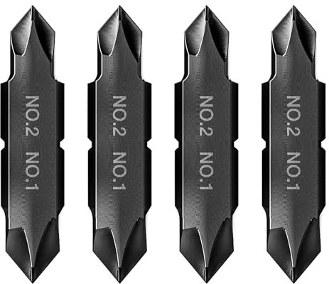Galvanox Ersatz-Doppelendbits #1 & #2 Phillips für Leatherman-Multitools (4er-Pack)