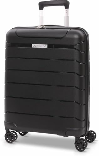 Aerolite 55x40x20 bis 55x40x23 Erweiterbar Handgepäck Koffer 4 Räder | Für Lufthansa, Ryanair, Eurowings, Condor & Wizz Air Priorität, 55x40x20 erweiterbar auf 55x40x23, Leicht Hartschale, Schwarz
