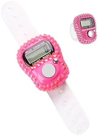 Genérico Fingerzähler, digitaler Zähler, Handzähler, Anzeige, Clicker Counters, tragbar, Lap Record Ring, Handy Knitting Row Tally Ring Golfer Warehouse Sport und Freizeit, einfach zu verwenden