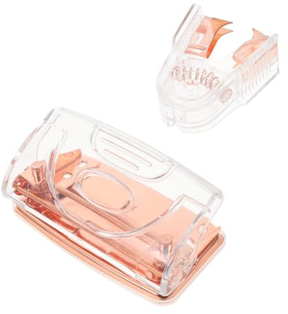 CIYODO Roségold Locher und Klammerentferner Satz Transparent 2-loch Papierstanze mit Scharfen Klingen Praktisches Büro Werkzeug für Dokumentenorganisation