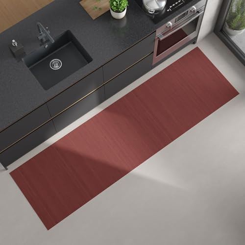 DE-COmmerce Bambus Küchenläufer Flow Aurora Maß ca. 70 x 240 cm pflegeleicht Küchenteppich Bambusteppich Teppich ohne Bordüre rutschhemmend