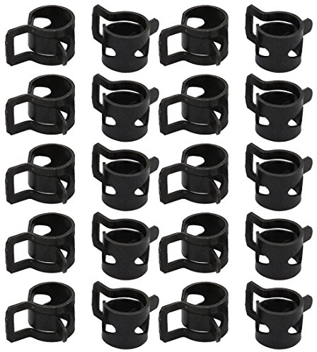 sourcing map 20 Stück 8mm Schlauchschelle Federbandschelle Rohrschelle Schlauch Klemme Clip DE de
