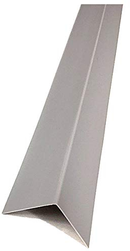 Light Gray Plastic PVC Corner 90 Degree 1 Meters Angle Trim Wall Edge Protector Various Sizes Cezar by TMW Profiles (25mm x 25mm x 1M)