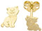 Jobo Damen-Ohrstecker Katze aus 8 Karat 333 Gold