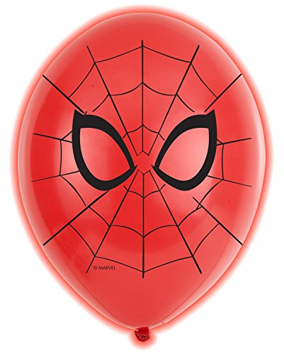 amscan Spider-Man LED Assorted Colour Latex Balloons 11/27cm