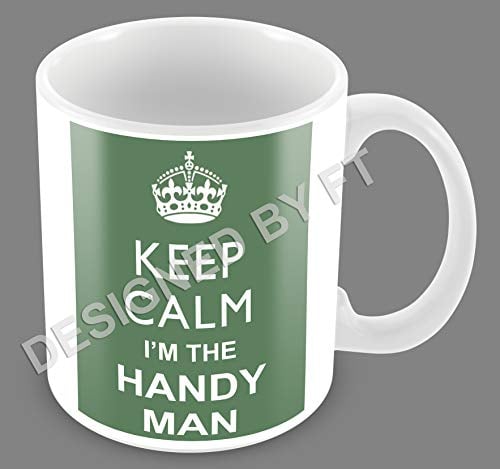 FlyingTurtles Keep Calm I'm The Handyman Ceramic White 11oz Mug(Green) by FT