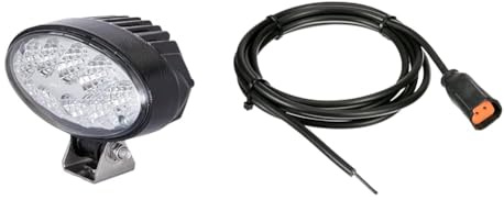 HELLA 1GB 996 386-021 LED-Arbeitsscheinwerfer - Oval 90-24/12V + 8KB 990 299-011 Kabelsatz, Arbeitsscheinwerfer - Stecker: DEUTSCH Stecker - Kabel: 2000mm