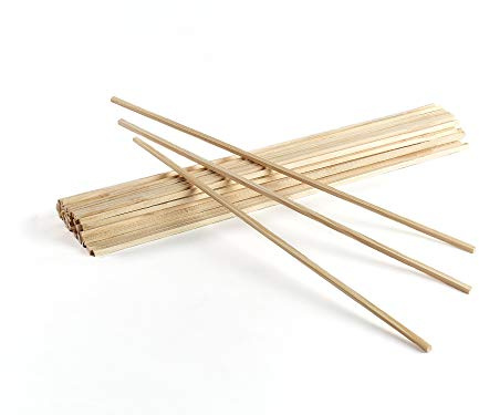 Cinin - Caja de 2500 Palos de madera cuadrados para algodón de azúcar