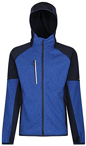 Regatta Professional Men's X-PRO Coldspring II Hybrid Full Zip Hooded Fleece Giacca in Pile, Blu Oxford Marl/Navy, XXL Uomo