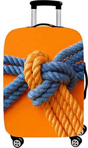 Elastisch Kofferhülle, DOTBUY 3D Reise Kofferschutzhülle Gepäck Cover Reisekoffer Hülle Schutz Bezug Schutzhülle Waschbare Reisetasche Kofferbezug (Seil,L (26-28 Zoll))
