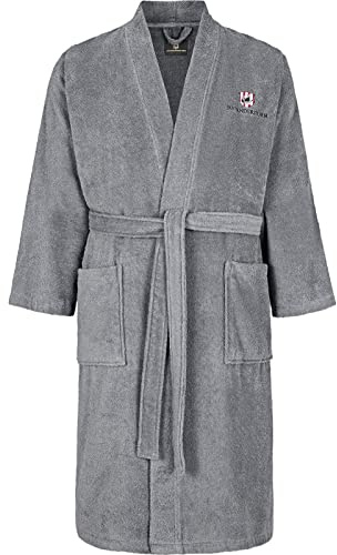 Jan Vanderstorm Herren Bademantel Janning Grau, 7xl (xxxxxxxl) - 80/82