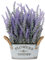 Briful Lavande Artificielle floquée dans Un Pot, Fausses Fleurs de Lavande dans Un Pot galvanisé, Fausses Plantes d'extérieur et d'intérieur pour la décoration de la Maison et de la Salle de Bain