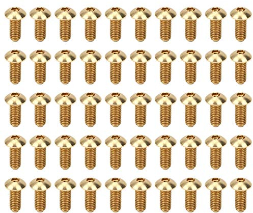 50-teilige Innensechskantschrauben Halbrunder Kopf Reines Kupfer Hardware-Zubehör Verbindungselemente Industriematerial Kupferschrauben(M4 * 10 mm),Schrauben