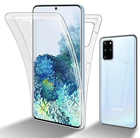Cadorabo Hülle kompatibel mit Samsung Galaxy S20 Plus Schutzhülle TPU Silikon Case 360 Slim Kratzfest Weiche Gummi mit Rundumschutz Case Hülle für Galaxy S20 Plus in Transparent