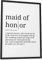 Papierschmiede® Definition Maid Of Honor, A3 Poster für Wohnzimmer, Schlafzimmer, Küche, Esszimmer, Wandbild Geschenk Wanddeko Spruch English - ohne Rahmen