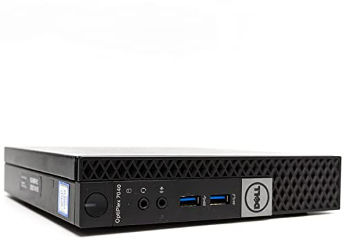 Mini PC Dell Optiplex 7040 Micro i3 6100T 3,2 GHz RAM DDR4 SSD M.2 NVMe Windows 10 Pro Ordinateur fixe Tiny professionnel bureau maison travail (reconditionné) (16 Go RAM SSD 240 Go)
