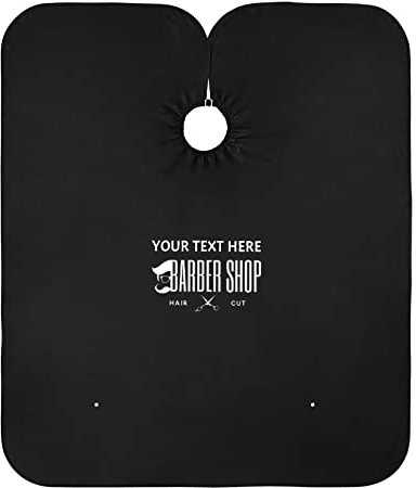 Individueller minimalistischer Barber Cape, personalisierter professioneller Haarschnitt-Umhang wasserdichter Friseur Umhang, Bart-Rasier-Lätzchen für Zuhause und Friseurladen, 165 x 140 cm