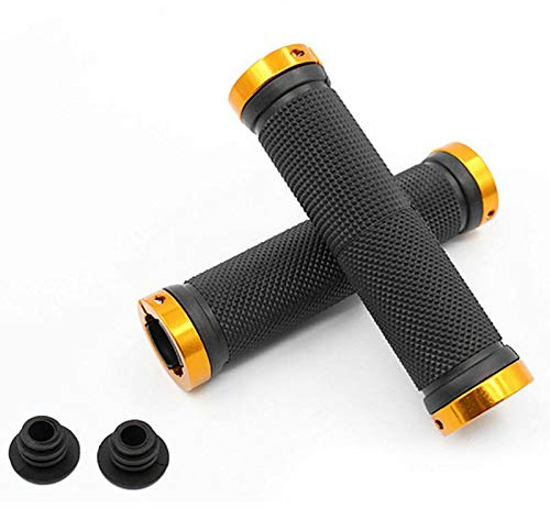 Riloer 2X MTB Bike Double Lock-on Grips Lenkergriffe aus weicher Aluminiumlegierung
