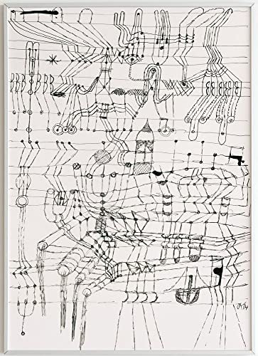 JOPRICO Paul Klee Poster Kunstdruck - Drawing Knotted in The Manner of a Net (1920) - berühmte Gemälde Impressionismus Kubismus Größe 30x42cm (A3)