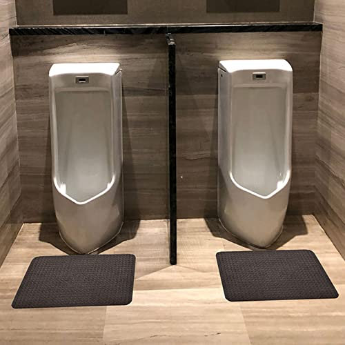 Fadiadem rutschfeste Urinal-Fußmatten (2er-Pack), Badezimmer-Bodenschutz-Toiletten-Urinal-Matte, Wiederverwendbarer/waschbarer Urinalbodenteppich, Kommerzielle Spritzmatten Pee Pad für Herrentoilette