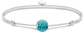 THOMAS SABO Damen Armband Karma Secret mit türkisem Howlith Bead 925 Sterlingsilber, Nylon A2117-010-17