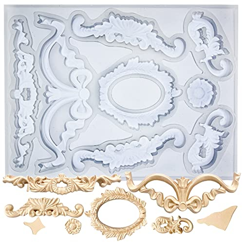 Antike Barock Silikonformen Kuchendeko roemisches Relief Retro Muster Kranz