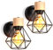 PETITES ECREVISSES Wandleuchte Holz Innen Vintage Wandlampe E27 Industrial Lampe Einstellbarer Lampenschirm 16CM Metall Deckenleuchte für Schlafzimmer Flur Wohnzimmer